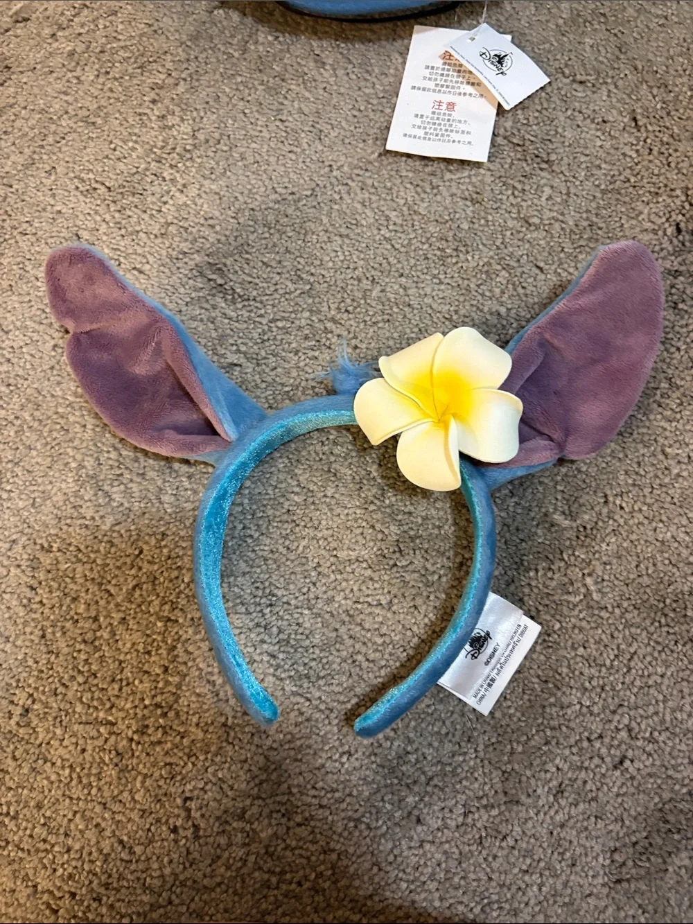 Stitch Headband and Hat Set - Teal Blue with Purple Ears